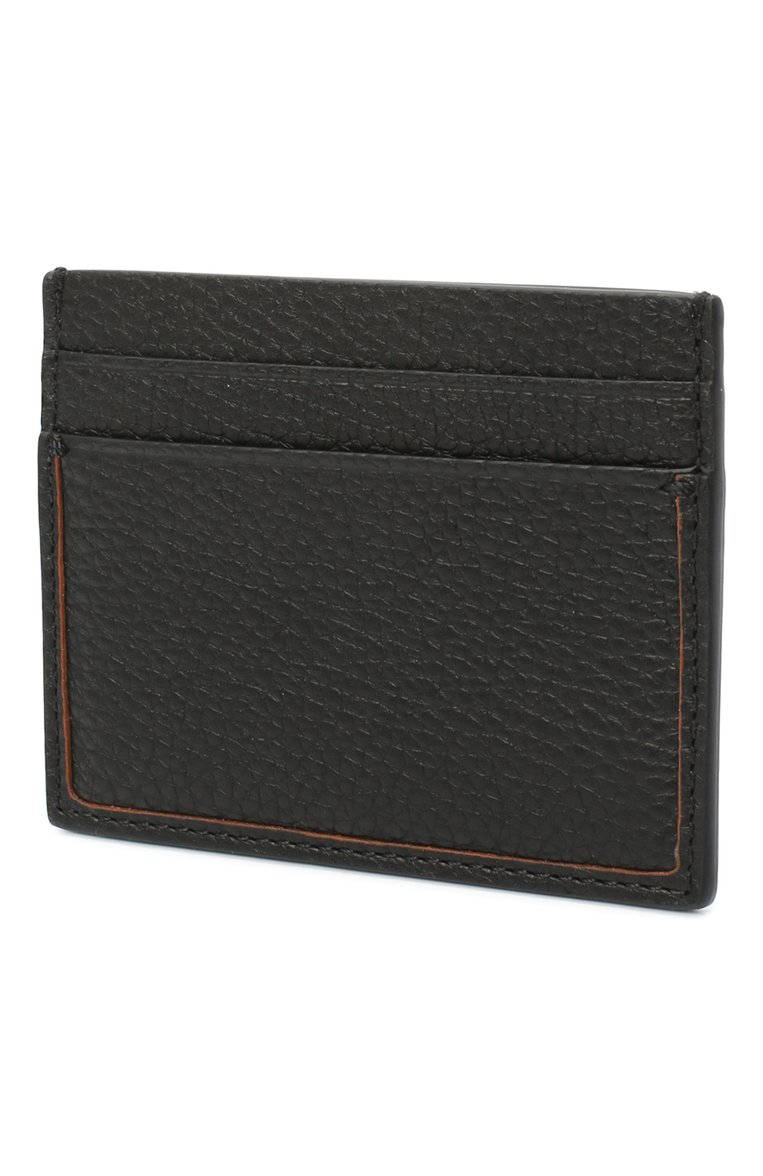 Мужской кожаный футляр для кредитных карт ZEGNA черного цвета, арт. E1139W-LHDAI | Фото 2 (Материал: Натуральная кожа; Нос: Не проставлено; Материал сплава: Проставлено)