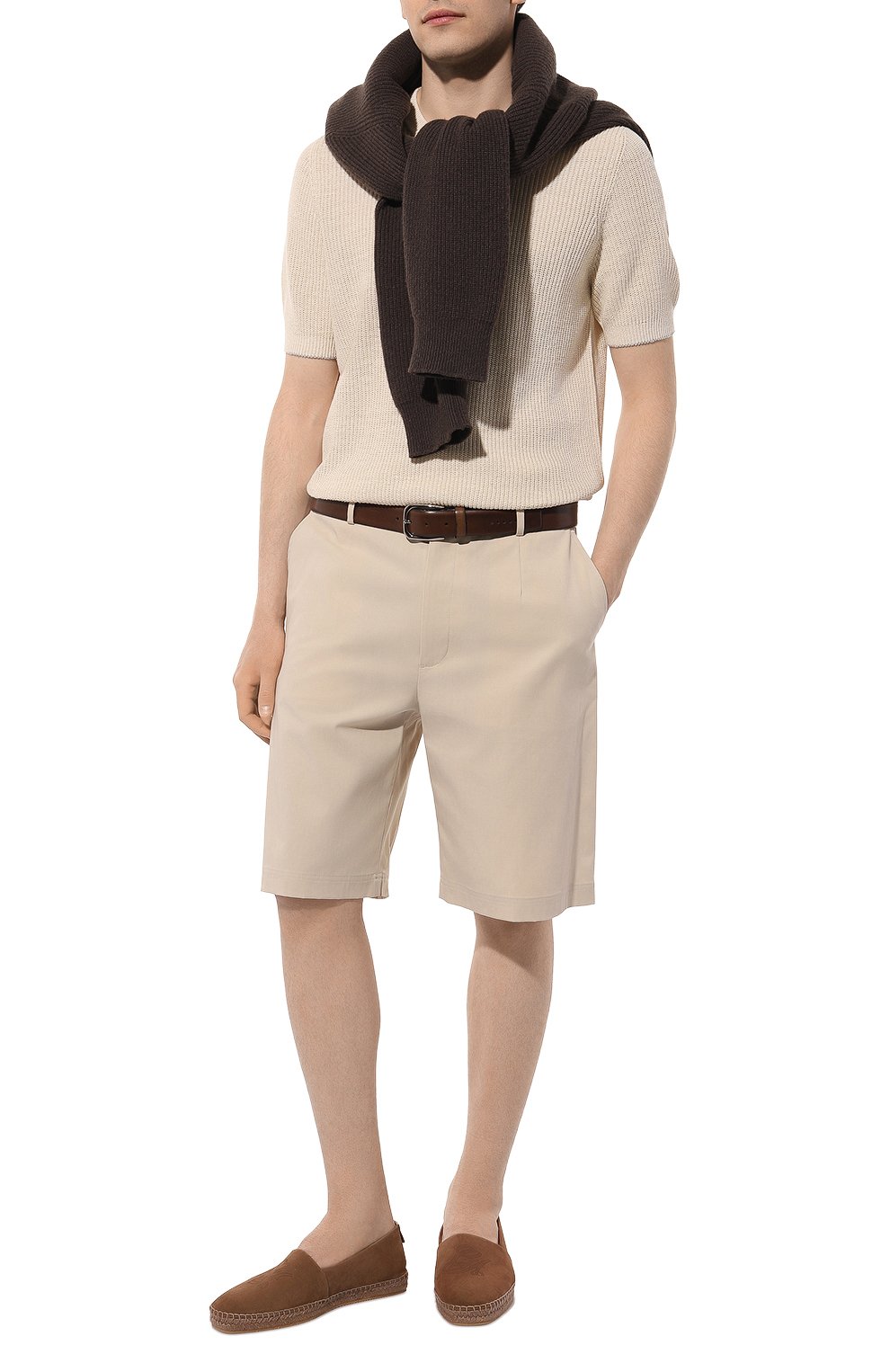 Замшевые эспадрильи GIORGIO ARMANI коричневого цвета по цене 72650 руб., арт. X2S030/XR058, фото 2 Замшевые эспадрильи GIORGIO ARMANI, арт. X2S030/XR058, фото 2