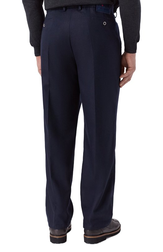 Шерстяные брюки Kiton UFPPER/ZIP Синий  UFPPER/ZIP Фото 4