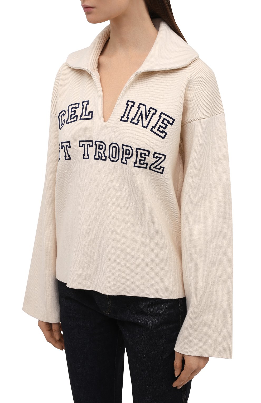 Хлопковый пуловер CELINE, арт. 2A540821J, фото 3