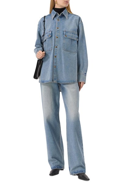 Джинсовая рубашка PETAR PETROV голубого цвета по цене 121500 руб., арт. S25DB3A, фото 2 Джинсовая рубашка PETAR PETROV, арт. S25DB3A, фото 2