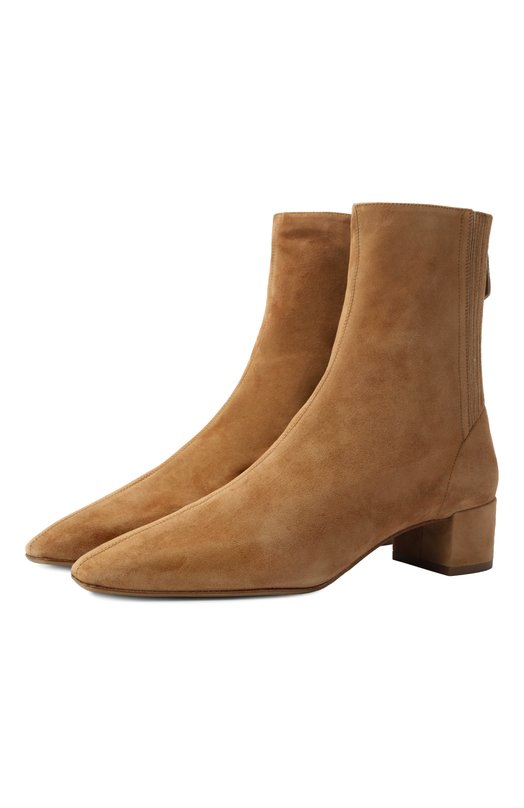 Замшевые ботильоны Saint Honore 35 Aquazzura SH0MIDB8/SUE Бежевый SH0MIDB8/SUE