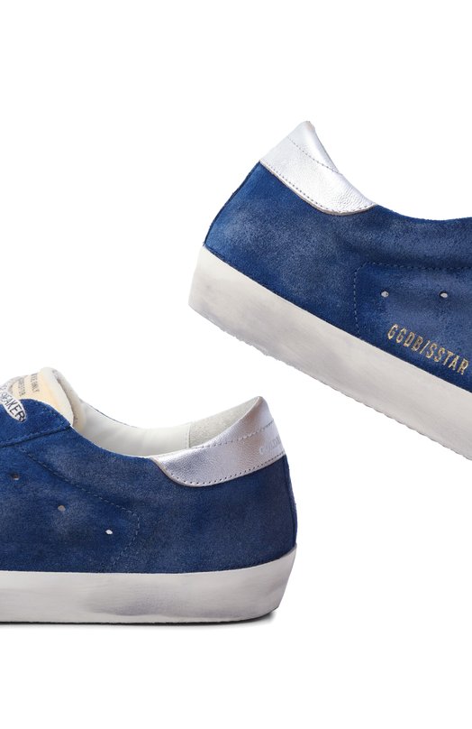 Замшевые кеды Super-Star Golden Goose Deluxe Brand GMF00101.F007531 Синий  GMF00101.F007531 Фото 7