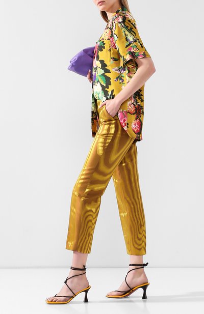 Брюки DRIES VAN NOTEN золотого цвета по цене 91950 руб., арт. 201-10965-9142, фото 2 Брюки DRIES VAN NOTEN, арт. 201-10965-9142, фото 2