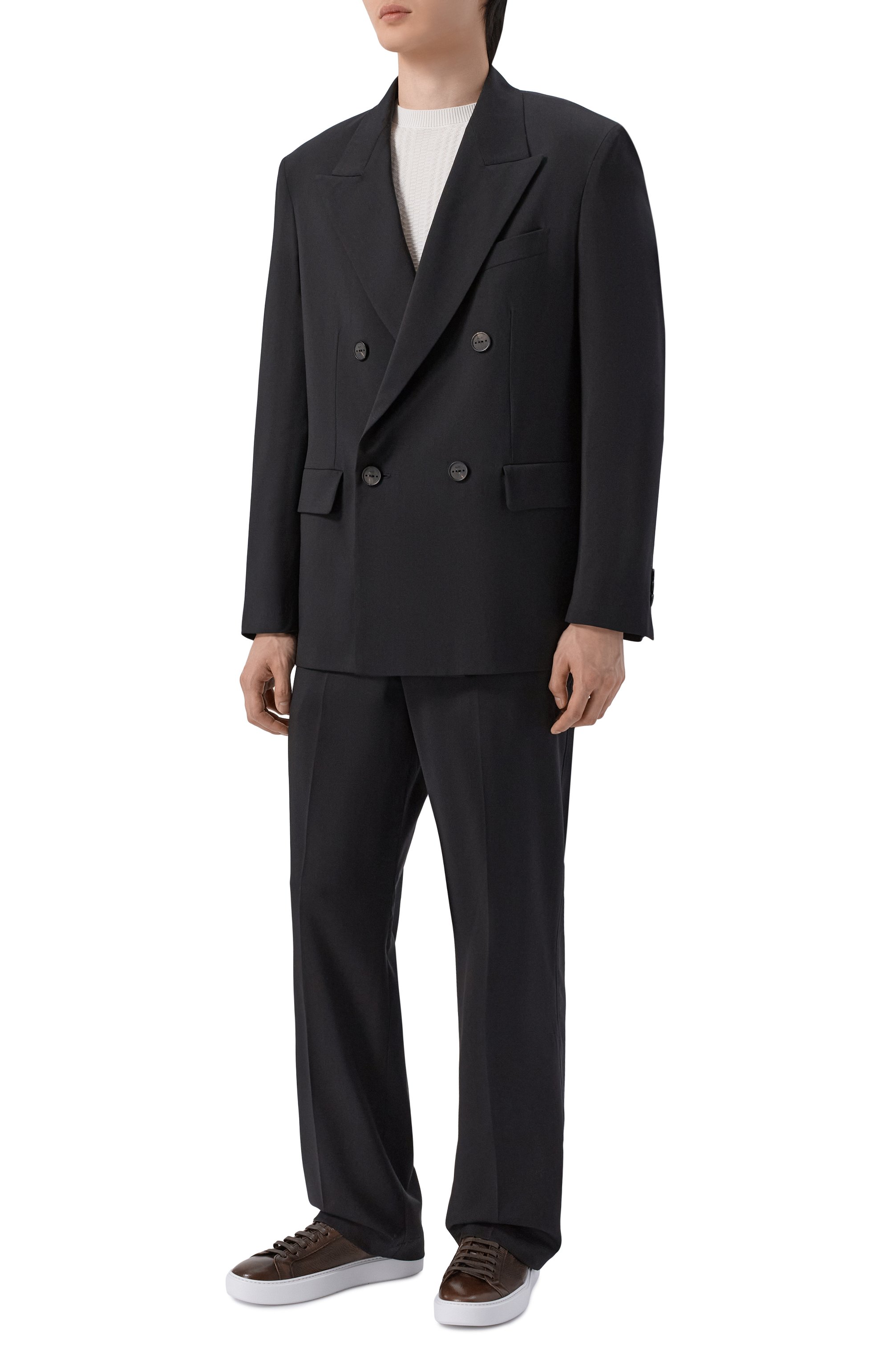 Шерстяной пиджак HEVO черного цвета по цене 76450 руб., арт. R0DIS/L755, фото 2 Шерстяной пиджак HEVO, арт. R0DIS/L755, фото 2