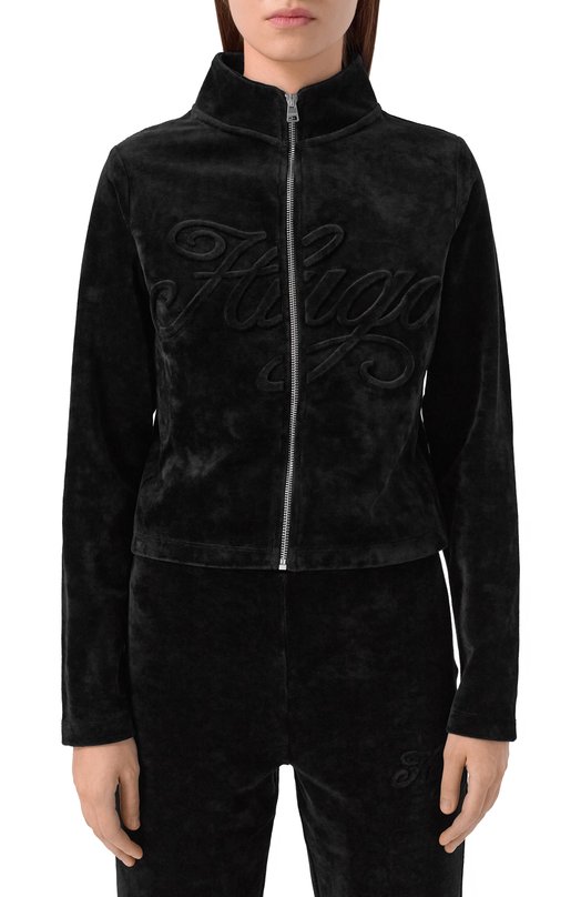 Бархатная толстовка HUGO Blue 50549486 Чёрный  50549486 Фото 3