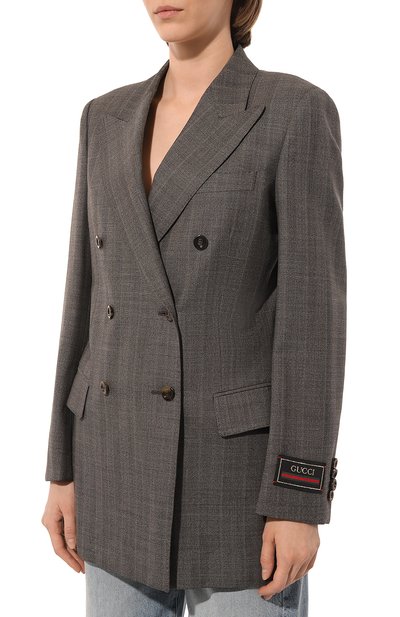 Шерстяной жакет GUCCI, арт. 681121 ZAFT0, фото 3