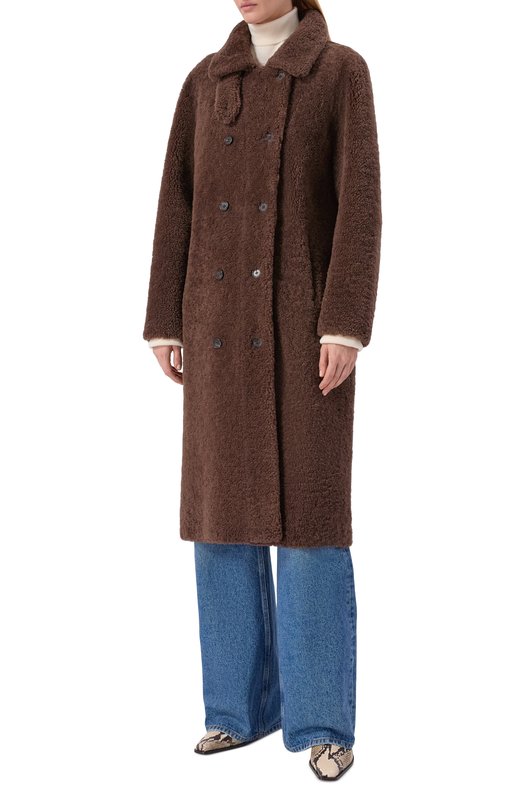 Дубленка из овчины Addicted MK330L Коричневый  MK330L Фото 3