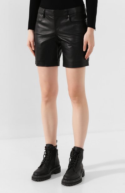 Кожаные шорты ALEXANDER WANG черного цвета по цене 132000 руб., арт. 1WC2194167, фото 3 Кожаные шорты ALEXANDER WANG, арт. 1WC2194167, фото 3