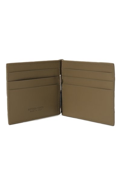 Кожаный зажим для купюр BOTTEGA VENETA бежевого цвета по цене 56650 руб., арт. 592626/VCPQ4, фото 3 Кожаный зажим для купюр BOTTEGA VENETA, арт. 592626/VCPQ4, фото 3