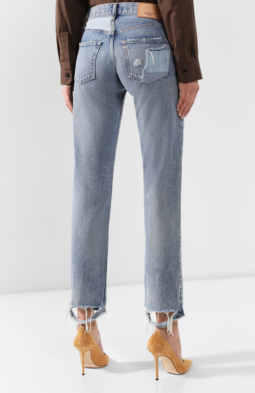 Джинсы MOUSSY голубого цвета по цене 31950 руб., арт. 025CAC11-2300, фото 4 Джинсы MOUSSY, арт. 025CAC11-2300, фото 4