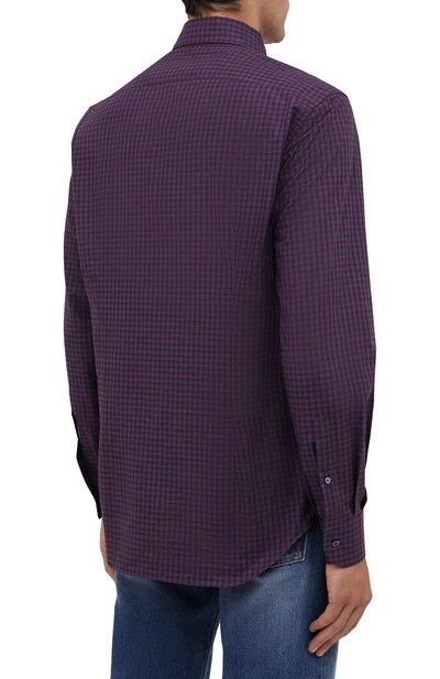 Хлопковая рубашка CORNELIANI, арт. 88P156-1811529/00, фото 4