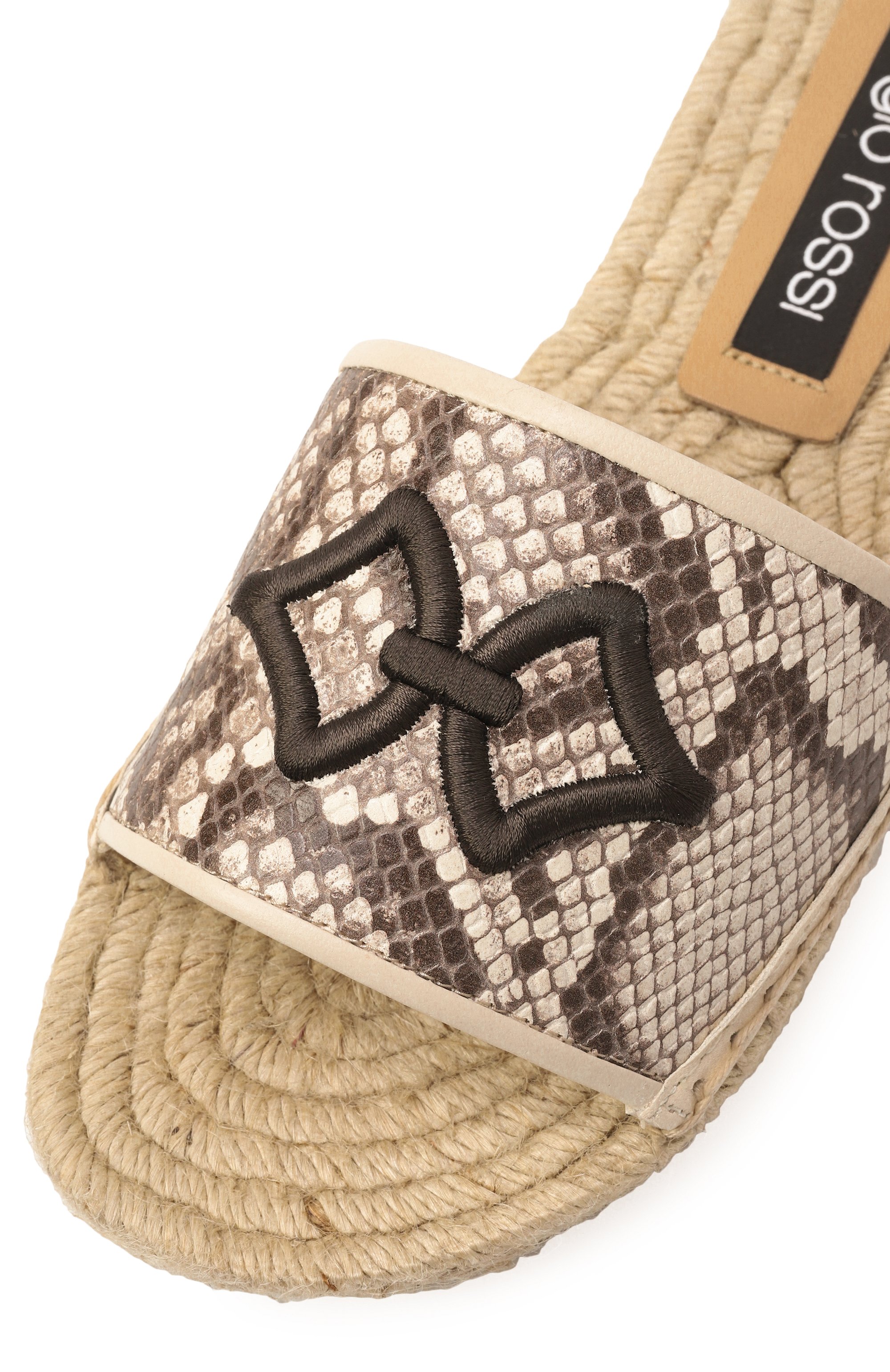 Кожаные шлепанцы sr sea scale embroidery SERGIO ROSSI, арт. B12770/MFI311, фото 7