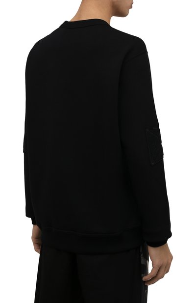 Хлопковый свитшот BURBERRY черного цвета по цене 72200 руб., арт. 8045498, фото 4 Хлопковый свитшот BURBERRY, арт. 8045498, фото 4