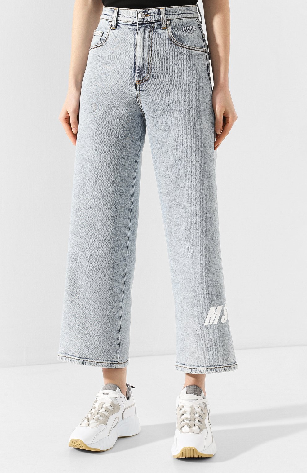 Джинсы MSGM голубого цвета по цене 25550 руб., арт. 2841MDP58LX 207275, фото 3 Джинсы MSGM, арт. 2841MDP58LX 207275, фото 3