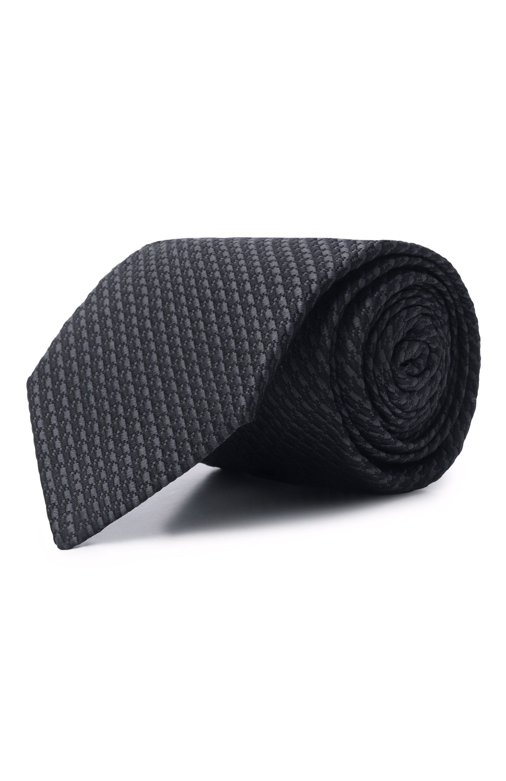 Шелковый галстук KITON черного цвета по цене 39950 руб., арт. UCRVKLC07L63, фото 1 Шелковый галстук KITON, арт. UCRVKLC07L63, фото 1