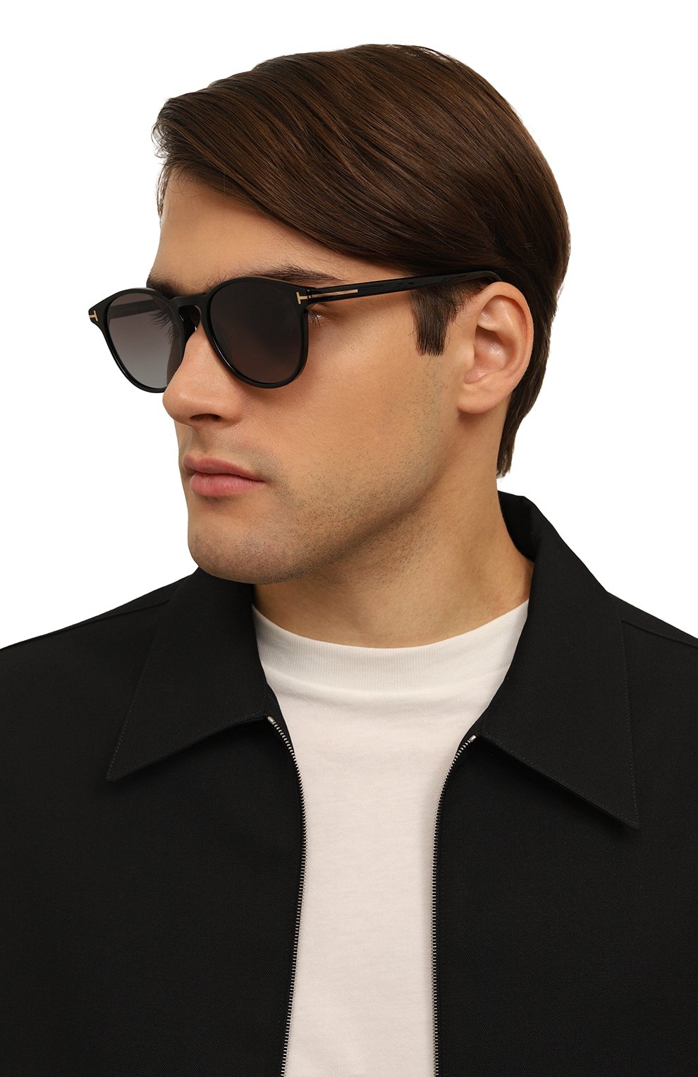 Солнцезащитные очки TOM FORD черного цвета по цене 48350 руб., арт. TF1097 01B, фото 2 Солнцезащитные очки TOM FORD, арт. TF1097 01B, фото 2