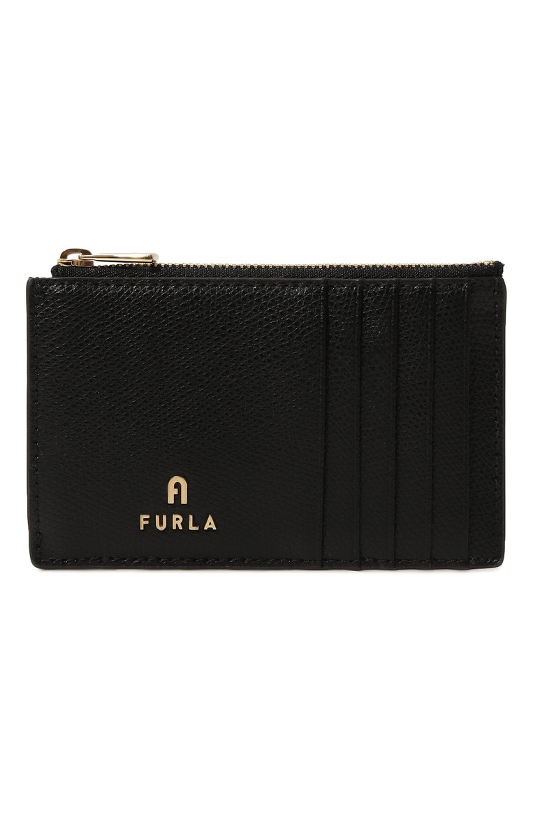 Женский кожаный футляр для кредитных карт FURLA черного цвета, арт. WP00310/ARE000 | Фото 1 (Материал: Натуральная кожа; Материал сплава: Проставлено; Нос: Не проставлено)