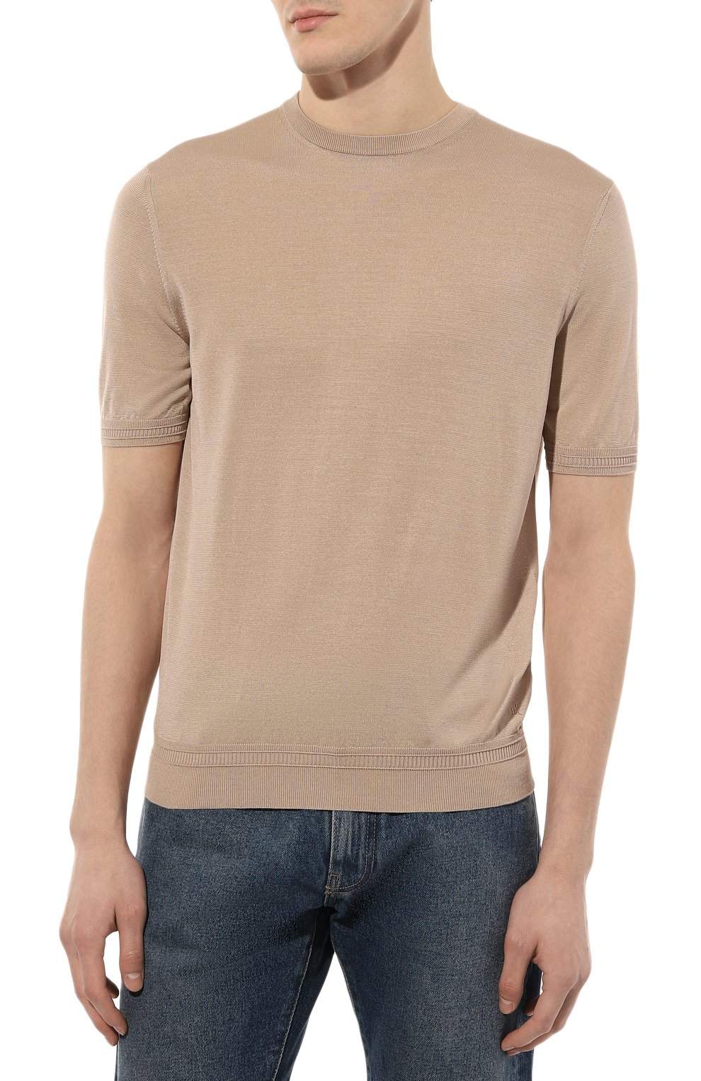 Шелковый джемпер STEFANO RICCI бежевого цвета по цене 93650 руб., арт. K616215G10/F23101, фото 3 Шелковый джемпер STEFANO RICCI, арт. K616215G10/F23101, фото 3