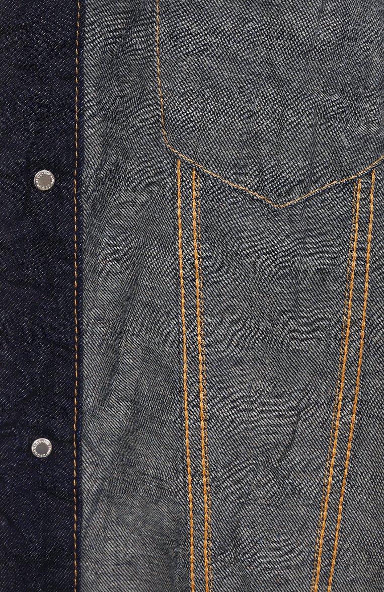 Женская джинсовая куртка DSQUARED2 синего цвета, арт. S73DL0279/S30825 | Фото 7 (Автоматизация состава: Проставлено; Длина (верхняя одежда): Короткие; Рукава: Длинные; Материал внешний: Хлопок, Деним; Автоматизация ТО: Проставлено; Кросс-КТ: Легкие, Куртка, Деним; Стили: Кэжуэл)