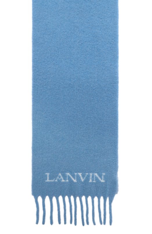 Шерстяной шарф Lanvin 710003814 Голубой  710003814 Фото 4