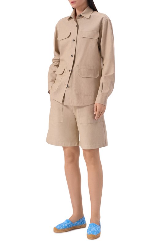 Текстильные эспадрильи Kiton D61811N01418 Голубой  D61811N01418 Фото 3