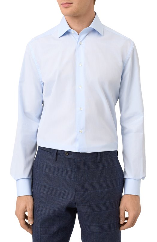 Хлопковая сорочка Corneliani 25P100-2511700 Голубой  25P100-2511700 Фото 3