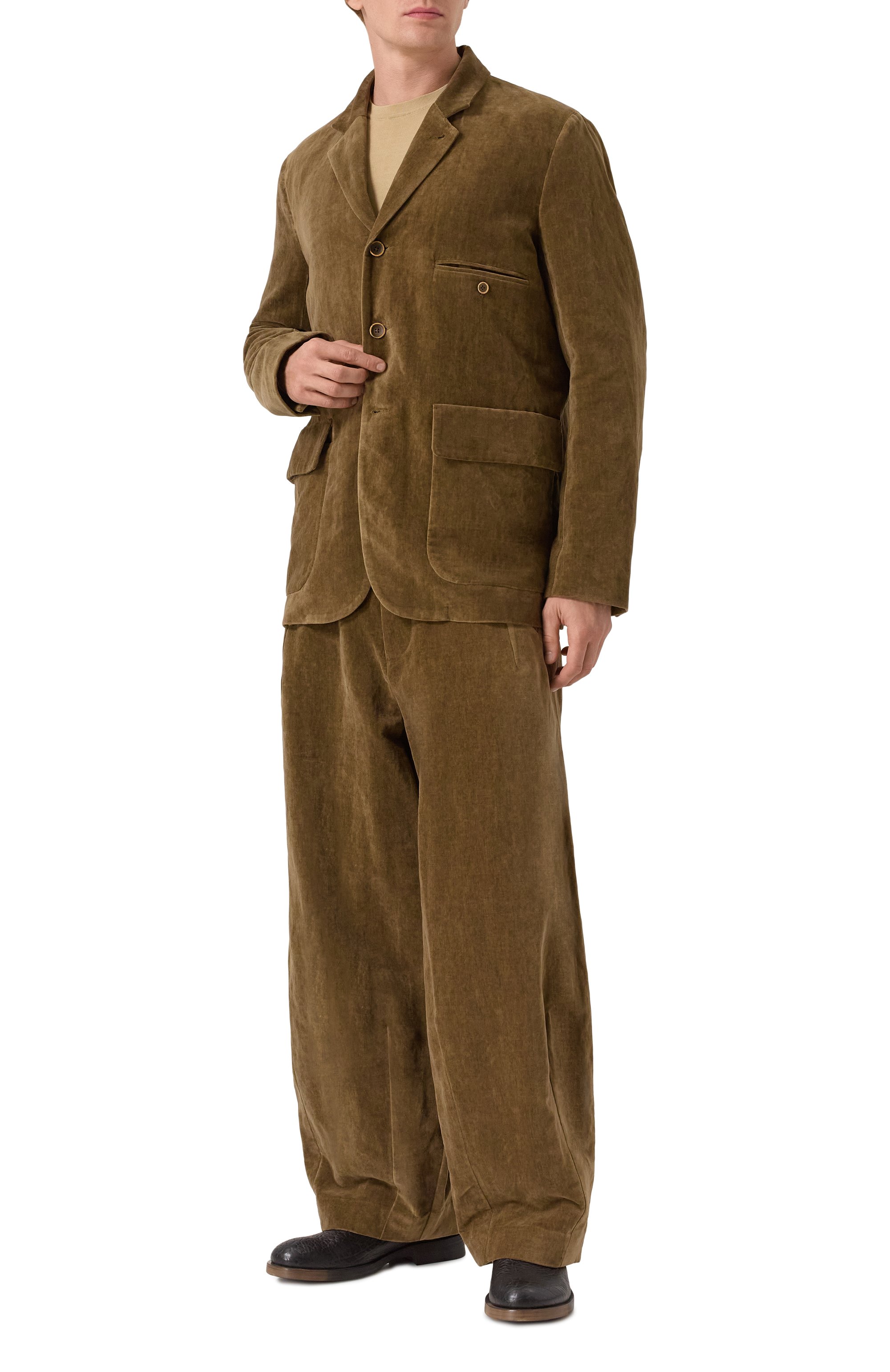 Бархатные брюки UMA WANG, арт. UM3542, фото 2