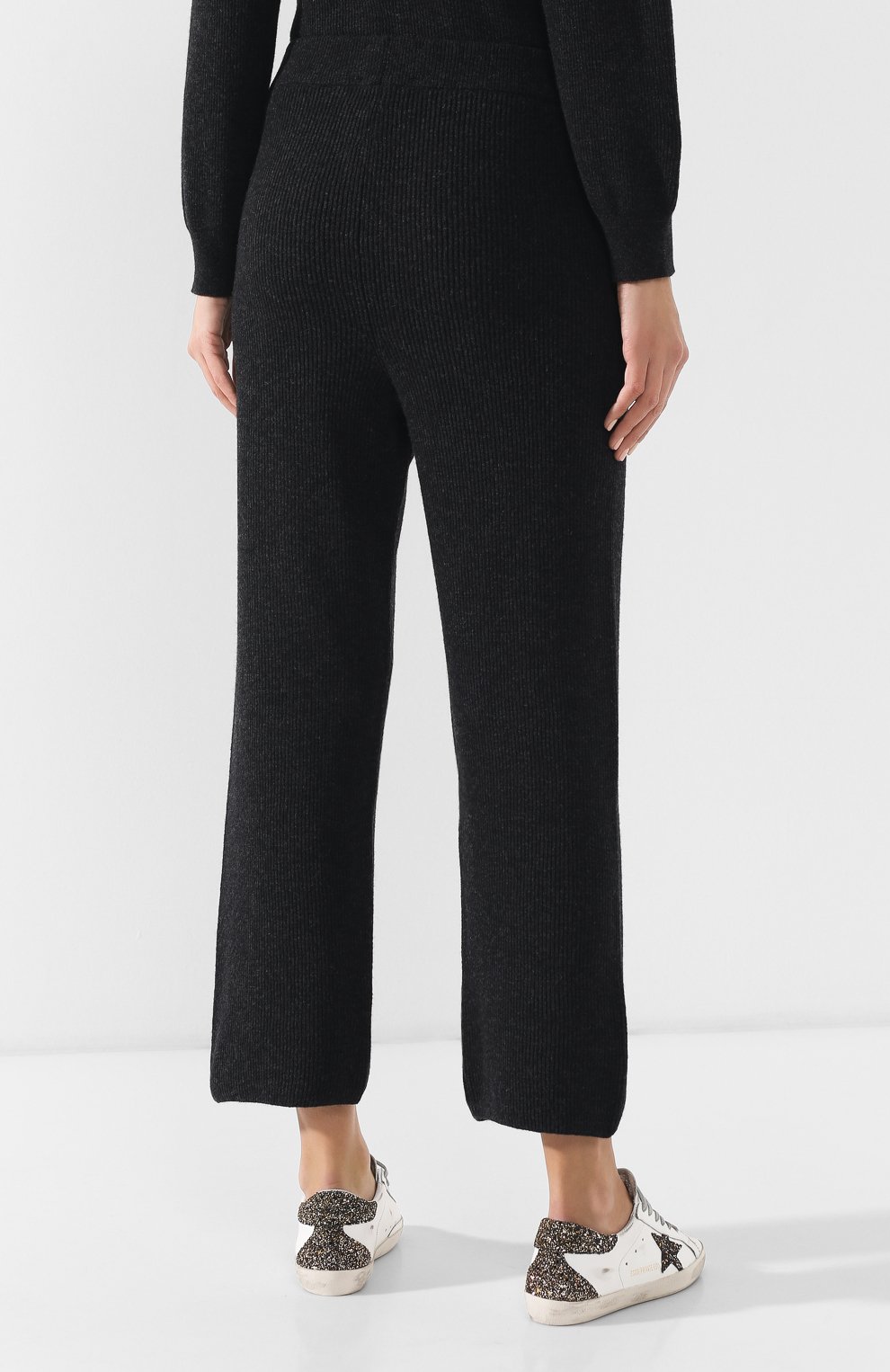 Брюки из смеси шерсти и вискозы с кашемиром NANUSHKA, арт. TIGRE_CHARC0AL_CASHMERE BLEND RIB CASHMERE BLEND R, фото 4