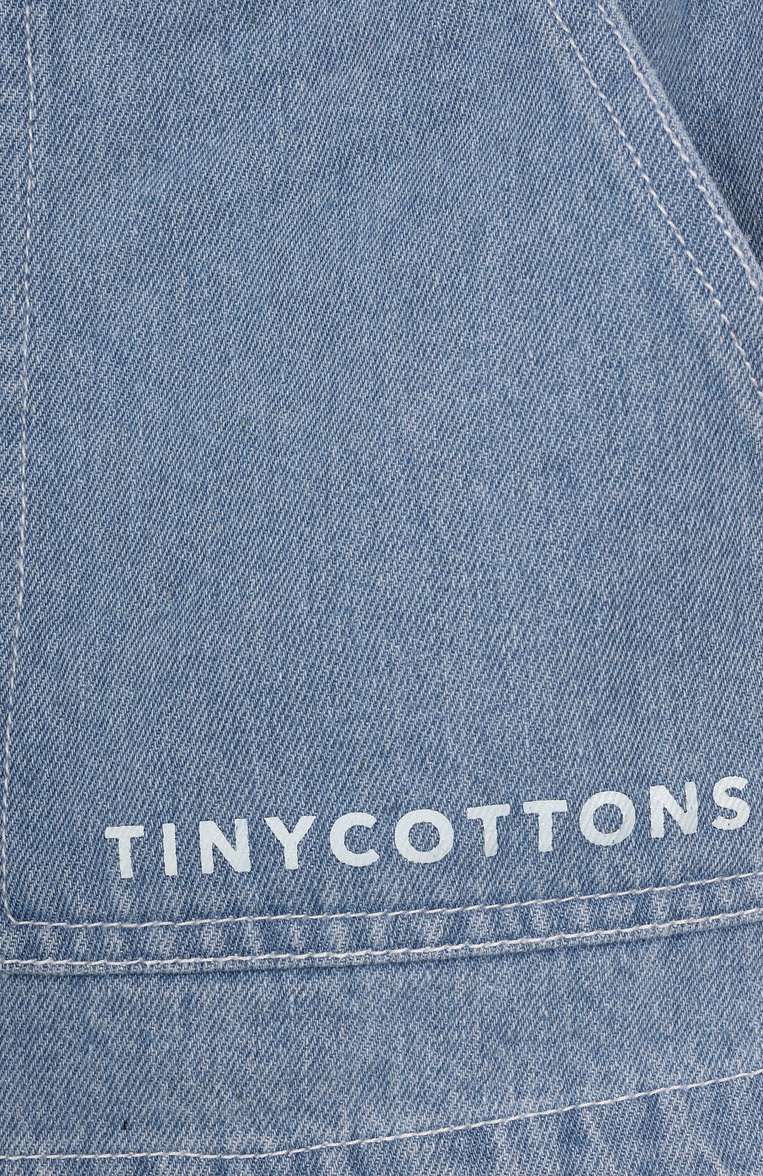 Детские джинсовые шорты TINYCOTTONS голубого цвета, арт. SS25-242 | Фото 3 (Материал внешний: Хлопок, Деним; Нос: Не проставлено; Кросс-КТ: Деним; Автоматизация состава: Проставлено; Ростовка одежда: 10 - 11 лет | 140 - 146см, 6 лет | 116 см, 3 года | 98 см, 12 лет | 152 см, 8 лет | 128 см)