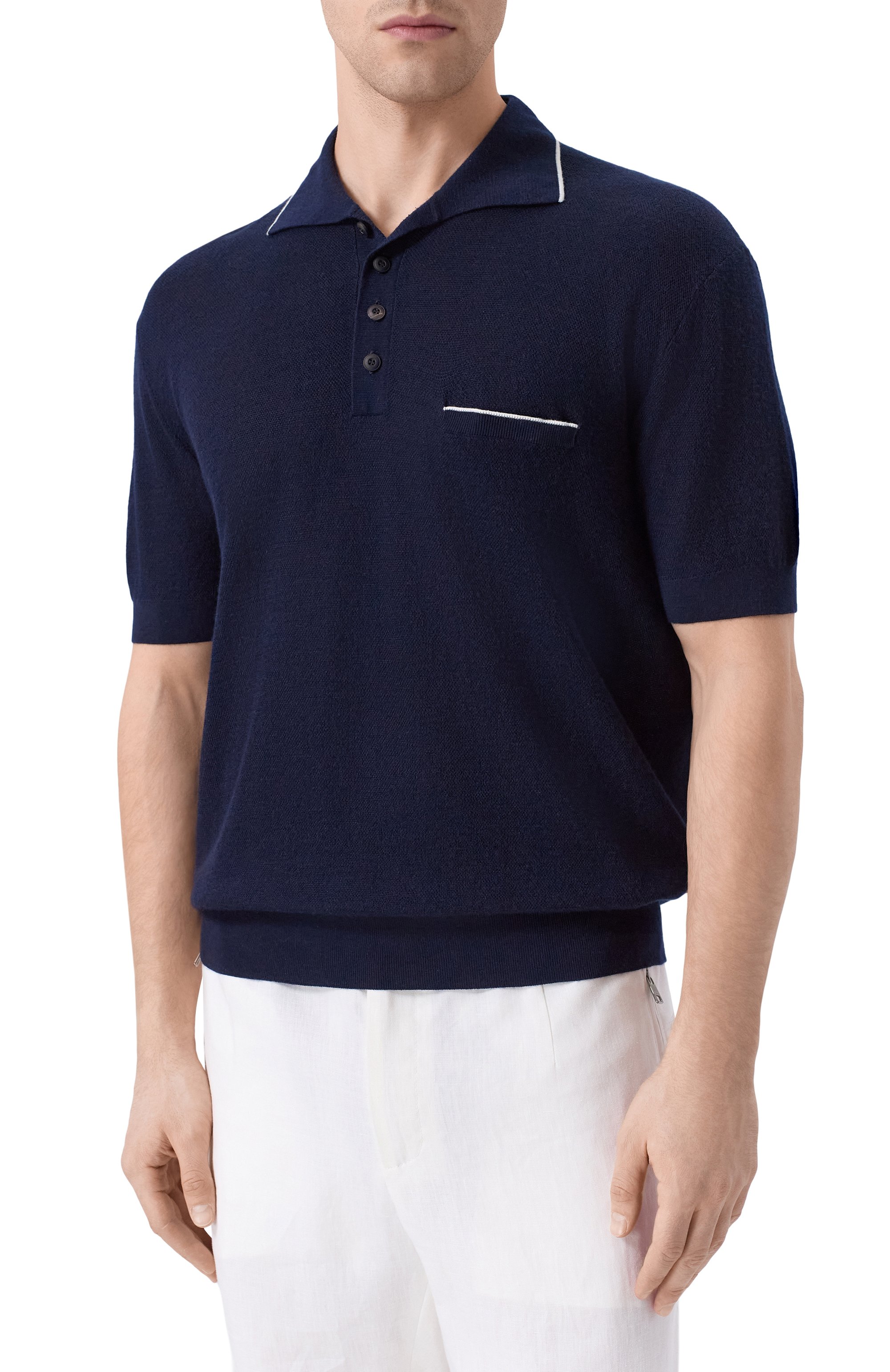 Поло из кашемира и шелка GIORGIO ARMANI, арт. GM003145/AF24734, фото 3