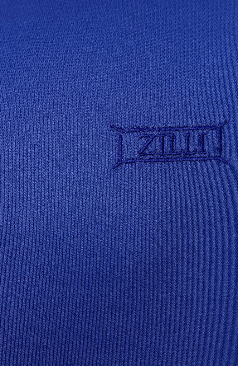 Мужская хлопковая футболка ZILLI синего цвета, арт. TSR02AM0100VNI000 | Фото 6 (Рукава: Короткие; Материал внешний: Хлопок; Длина (для топов): Стандартные; Стили: Кэжуэл; Принт: Без принта; Мужское Кросс-КТ: Футболка-одежда; Кросс-КТ: Джерси)