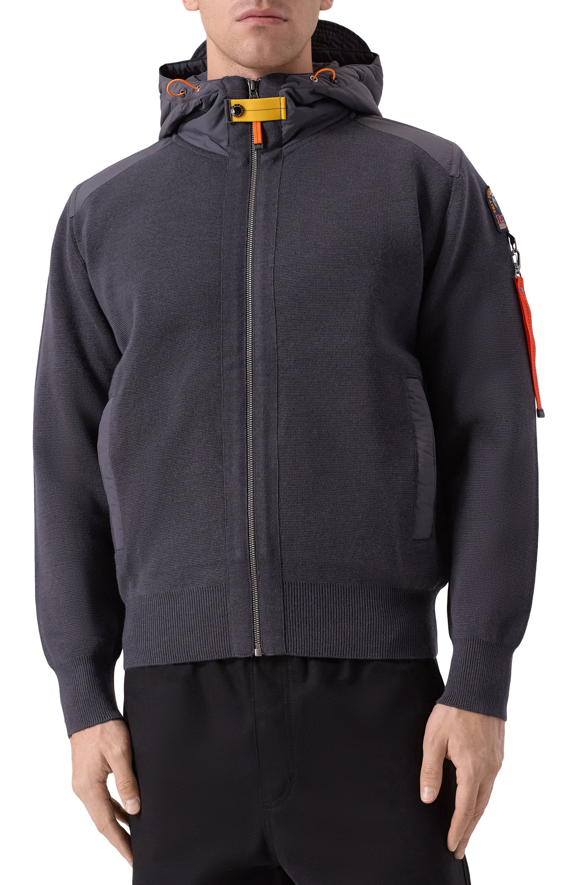 Шерстяной кардиган PARAJUMPERS темно-серого цвета по цене 61700 руб., арт. 25WMPMKNRK06, фото 3 Шерстяной кардиган PARAJUMPERS, арт. 25WMPMKNRK06, фото 3