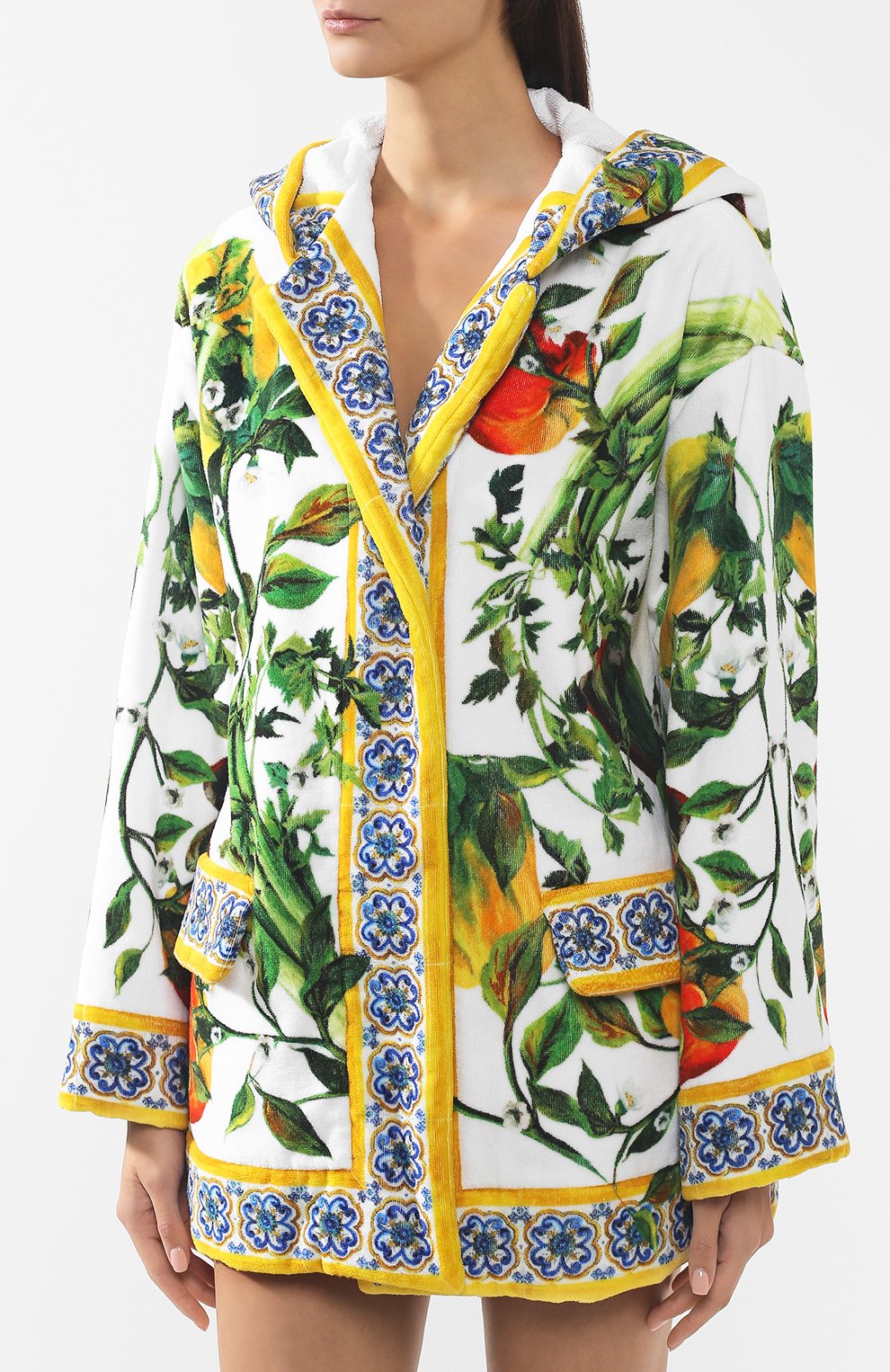Хлопковый халат DOLCE & GABBANA, арт. 00A02J/0MU83, фото 3