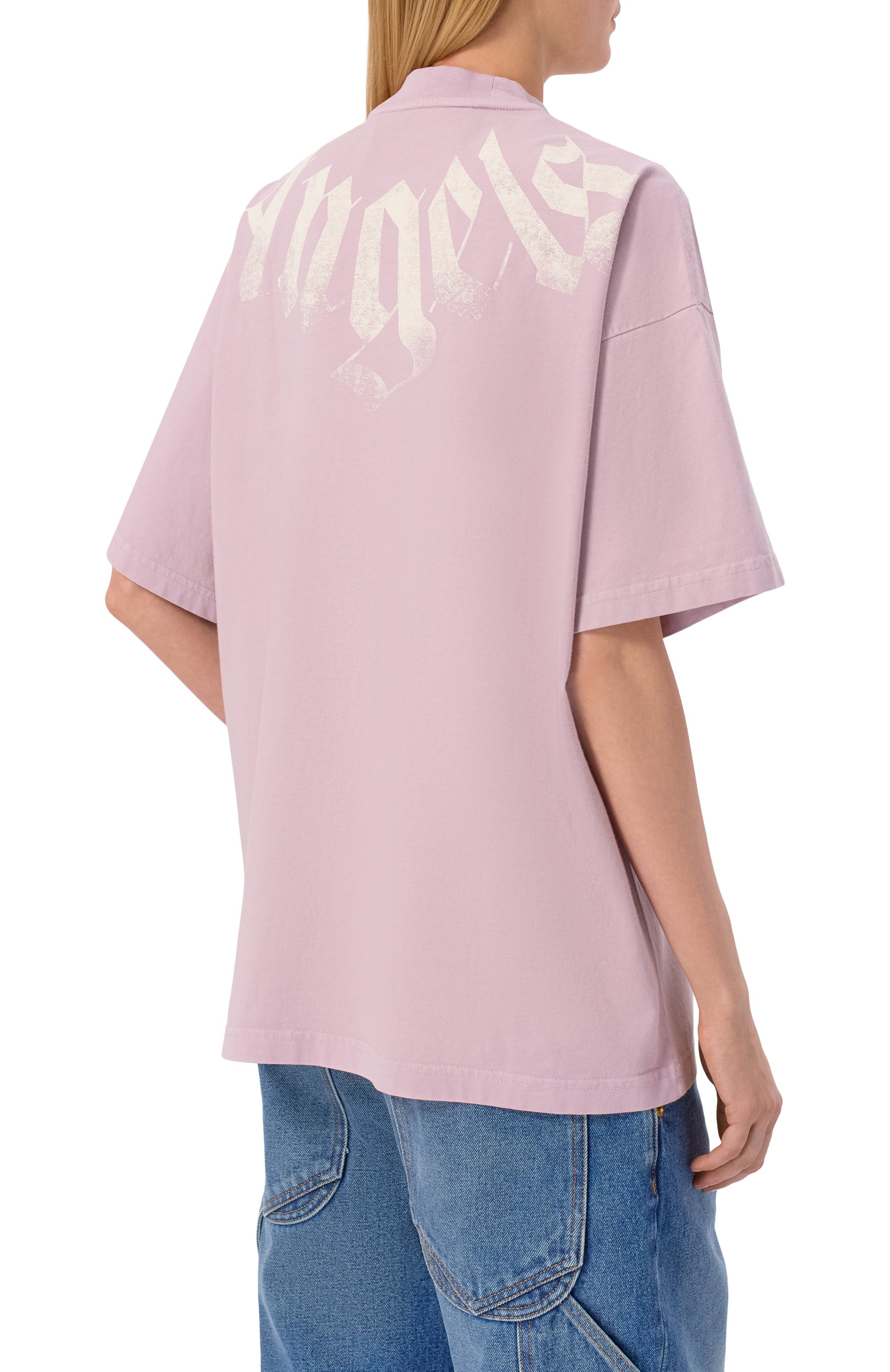 Хлопковая футболка PALM ANGELS, арт. PWAA07BS26JER007, фото 4