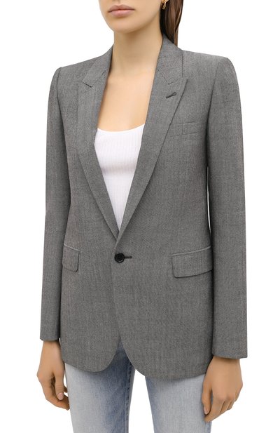 Шерстяной жакет SAINT LAURENT, арт. 517740/Y3B74, фото 4