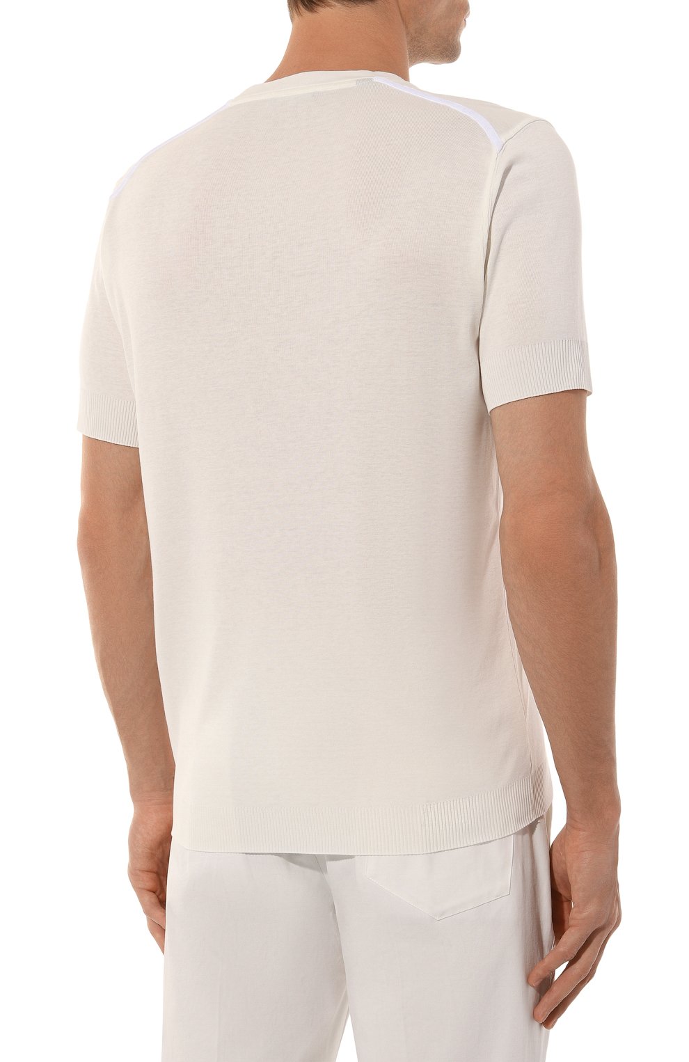 Джемпер из лиоцелла и хлопка TOM FORD белого цвета по цене 38300 руб., арт. JMT001/JCS003, фото 4 Джемпер из лиоцелла и хлопка TOM FORD, арт. JMT001/JCS003, фото 4