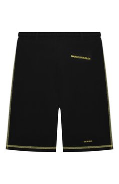 Детские хлопковые шорты MARCELO BURLON KIDS OF MILAN черного цвета, арт. 21E/B/MB/3252/0010/2-6Y | Фото 2 (Материал внешний: Хлопок; Мальчики Кросс-КТ: Шорты-спорт; Региональные ограничения белый список (Axapta Mercury): RU; Нос: Не проставлено; Материал сплава: Проставлено)