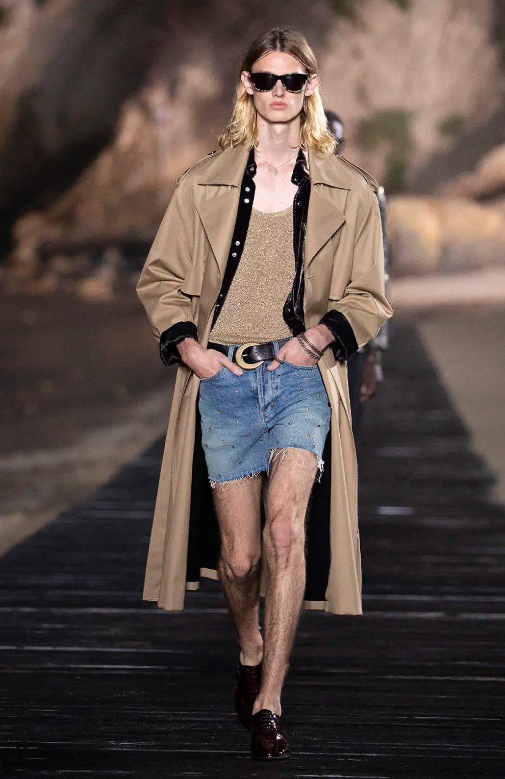 Джинсовые шорты SAINT LAURENT, арт. 606814/YL870, фото 6