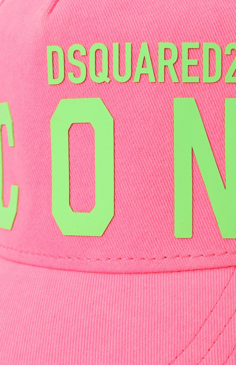Мужская хлопковая бейсболка icon DSQUARED2 розового цвета, арт. BCM0774 | Фото 4 (Нос: Не проставлено; Материал: Текстиль, Хлопок)