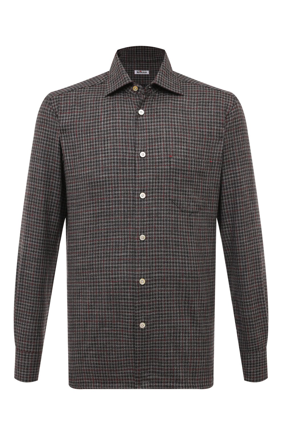 Рубашка из шерсти и шелка KITON, арт. UMCNERK0143C01, фото 1