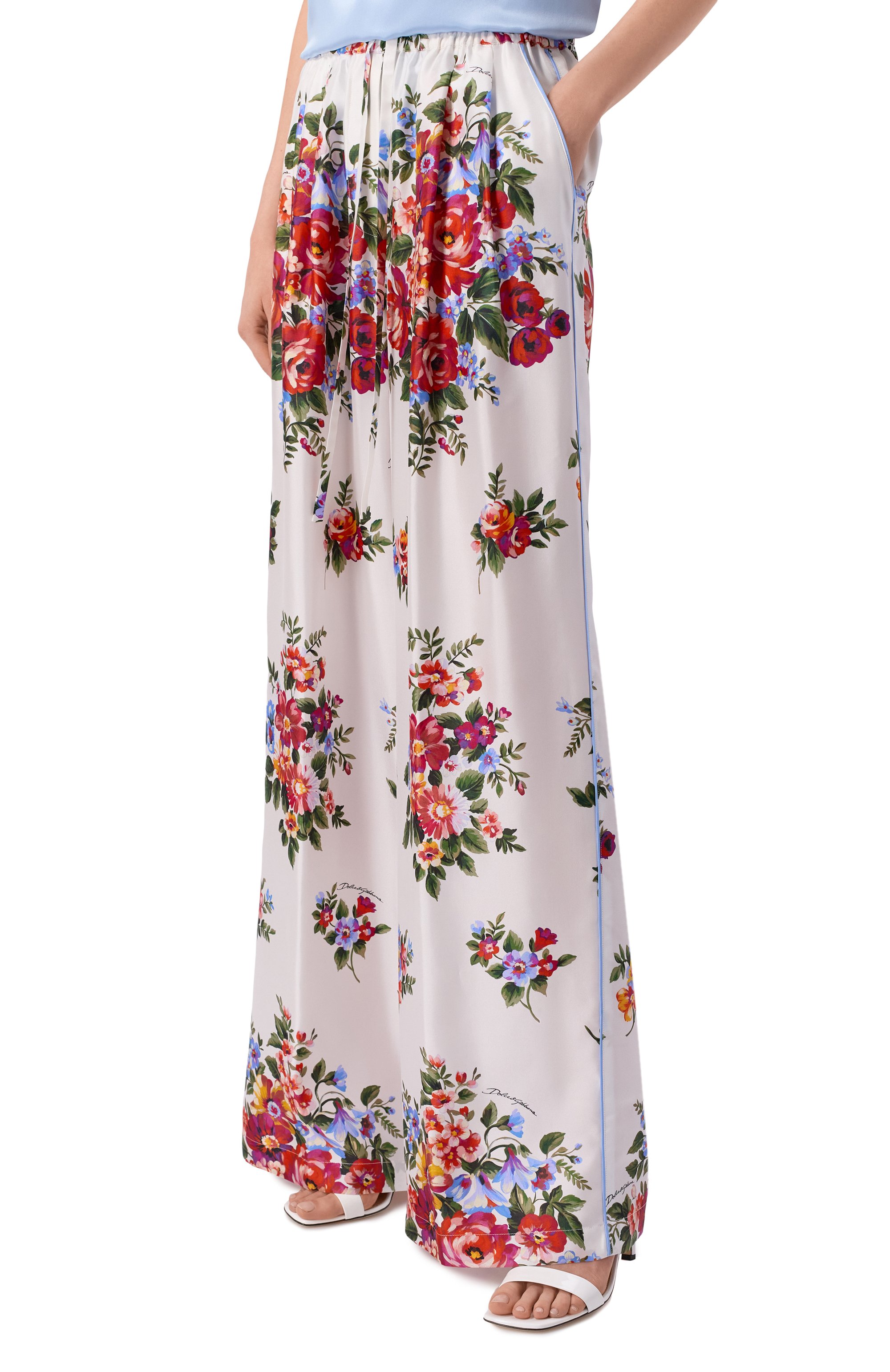 Шелковые брюки DOLCE & GABBANA, арт. FTDBNT/IS11I, фото 3