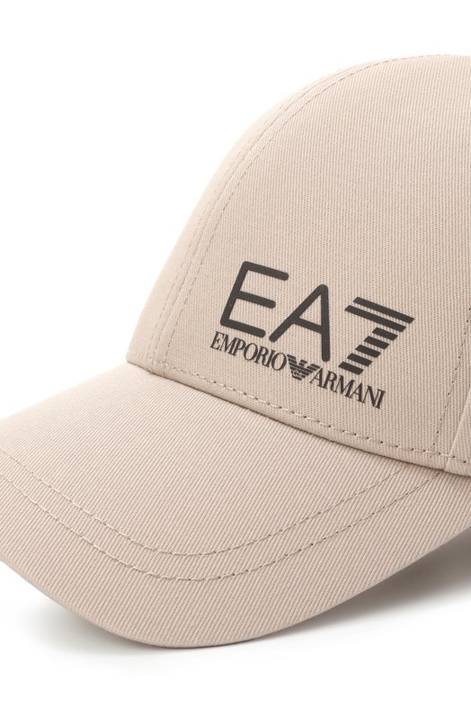 Хлопковая бейсболка EA7 7X000005/AF11989 Бежевый  7X000005/AF11989 Фото 4