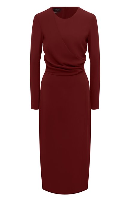 Женское платье GIAMBATTISTA VALLI бордового цвета, арт. 24FWPVTE5099-48BLU | Фото 1 (Материал сплава: Проставлено; Рукава: Длинные; Материал внешний: Вискоза; Длина Ж (юбки, платья, шорты): Миди; Драгоценные камни: Проставлено)