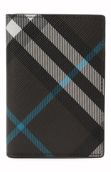 Мужской футляр для кредитных карт BURBERRY серого цвета, арт. 8106563 | Фото 1 (Материал сплава: Проставлено; Материал: Текстиль, Пластик; Нос: Не проставлено)