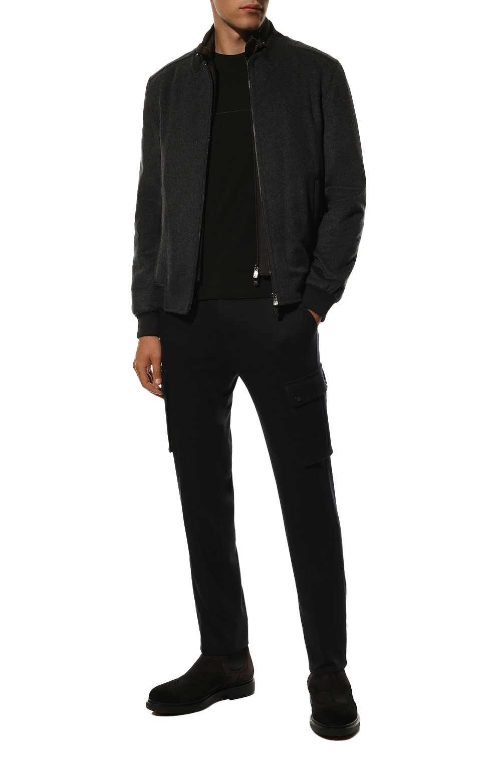 Хлопковая футболка CORNELIANI черного цвета по цене 18850 руб., арт. 90G574-2825031/00, фото 2 Хлопковая футболка CORNELIANI, арт. 90G574-2825031/00, фото 2