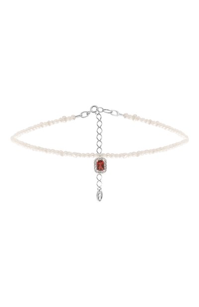 Женское чокер из жемчуга с гранатом SECRETS JEWELRY, арт. ЧЖГС00178