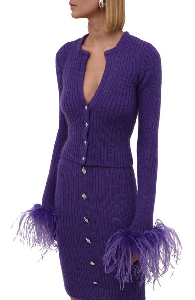 Кардиган с отделкой перьями GIUSEPPE DI MORABITO, арт. FW21116KN-156, фото 3