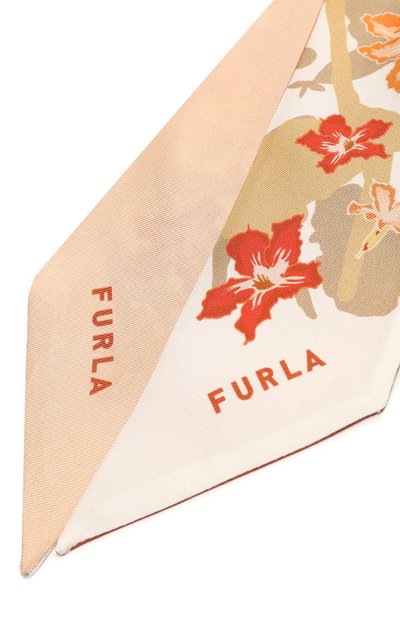 Шелковый шарф-твилли FURLA оранжевого цвета по цене 8500 руб., арт. WT00022/BX2064, фото 3 Шелковый шарф-твилли FURLA, арт. WT00022/BX2064, фото 3