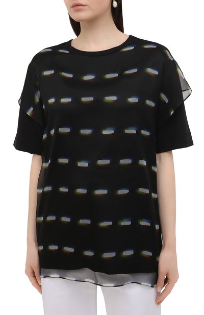 Футболка из хлопка и шелка DRIES VAN NOTEN, арт. 211-31137-2620, фото 3